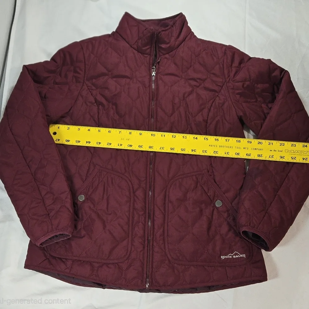 Eddie Bauer Maroon Quilted Puffer Jacket
